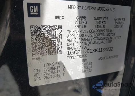 2019 Chevrolet Colorado Z71 from USA, damaged, VIN 1GCPTDE1XK1133232